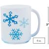 Fun Express Christmas Mugs Set of 12 – Kids Plastic Winter Holiday Cups with Handles, 6 oz Snowflake Design | Reusable Party Supplies for Classroom Gifts & Stocking Stuffers | Blue Multi-Color
