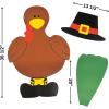 Fun Express DIY Turkey Bulletin Board Set – 26 Piece Thanksgiving Classroom Decorations for Fall – 3 Feet Tall Interactive Display with Customizable Feathers | Perfect for Preschool