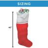 Fun Express Giant Christmas Stocking 45 Inch – Extra Large Red Felt Holiday Stocking for Fireplace Mantle | Jumbo 4 Ft Oversized Xmas Stockings for Gifts – Traditional Home Christmas Decorations