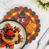 Fun Express Paper Placemats Disposable Thanksgiving Turkey Design – Fall Table Decorations for Holiday Dinners & Autumn Parties | Premium Quality Bulk Pack of 50 Pieces | Large Multicolor