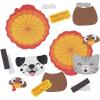 Fun Express Pawsitively Thankful Silly Animals as Turkeys Magnet Craft Kit – Makes 12