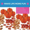 Fun Express Pumpkin Honeycomb & Fall Leaves Centerpieces for Tables – 6” x 7.5” Fall Decor – Perfect for Autumn Parties & Thanksgiving Celebrations – 105 Pieces