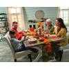 Fun Express Resin Thanksgiving Pumpkin Set (3 Pieces) Carved with Be Joyful, Be Thankful and Give Thanks