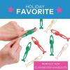 Fun Express Stretchy Flying Christmas Elves (1 dz) Holiday Stocking Stuffers, Individually Packaged, Approx. 3.5″(12)