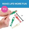 Fun Express Stretchy Flying Christmas Elves (1 dz) Holiday Stocking Stuffers, Individually Packaged, Approx. 3.5″(12)