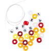 Fun Express Thanksgiving Thankful Beaded Letter Bracelet Craft Kit – Makes 12
