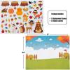Fun Express Thanksgiving Woodland Animal Sticker Scenes – 12 Pc