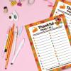 Religious Multicolor “Thankful From A to Z” Paper Activity Sheets – 8.5″ x 11″ (Pack of 24) – Ideal for Sunday School, Church Events, and Thanksgiving Activities