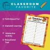 Religious Multicolor “Thankful From A to Z” Paper Activity Sheets – 8.5″ x 11″ (Pack of 24) – Ideal for Sunday School, Church Events, and Thanksgiving Activities