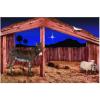 9 Ft. x 6 Ft. Nativity Stable Scene with Animals Plastic Backdrop – 3 Piece Make The Full Backdrop – Great for Nativity and Christmas Plays and Pageants