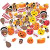 Bulk Silly Thanksgiving Self-Adhesive Shapes -500 Pieces