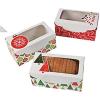 Christmas Holiday loaf boxes – 12 pack – Great for Desserts and Party Supplies