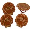 Fun Express 1 1/2″ Thanksgiving Brown & Gold Turkey Plastic Rings – 24 Piece
