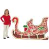 Fun Express Cardboard Santa Sleigh Stand Up Christmas Decorations – Life Size 5 Feet Long Photo Booth Props for Indoor Holiday Party Supplies | Giant Christmas Decor for Home Photography