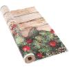 Fun Express Christmas Barnwood Disposable Table Cover Roll 100 Feet – Rustic Holiday Tablecloth for Rectangle Tables | Plastic Table Cloth Roll for Christmas Party Decorations & Winter Events