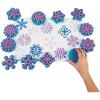 Fun Express Foam Snowflake Stamps for Kids – 12 Piece Christmas Stamp Set for Toddlers & Classroom | Large Winter Holiday Craft Stampers for Card Making, Arts and Crafts Projects | Blue Design