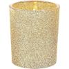Fun Express Gold Glitter Votive Holders – Glass Candle Holders – Wedding and Home Decor – Halloween, Christmas & Thanksgiving Decorations – 12 Pieces(Gold)