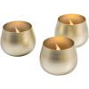 Fun Express Gold Metal Votive Candle Holders – Candle Holders for Table Centerpieces – Halloween, Christmas & Thanksgiving Decorations Indoor – 12 Pieces