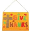 Fun Express Inspirational Give Thanks Sign Craft Kit – Makes 12 – Thanksgiving Crafts for Kids