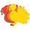 Fun Express Jumbo Foam Turkey Shape – Set of 24 – Thanksgiving Crafts for Kids
