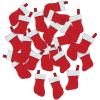Fun Express Mini Christmas Stockings – Holiday Craft Supplies for Kids – DIY Projects Gift Tags Ornaments Fun Home Activities – Perfect for Holiday Parties & Stocking Stuffers – Red & Green 24 Pieces