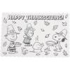 Fun Express Thanksgiving Placemats for Kids – Peanuts Charlie Brown & Snoopy Coloring Paper Place Mats Disposable | 12 Pack Thanksgiving Crafts Activities for Children’s Holiday Party Table Settings