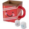 Holiday Hot Chocolate Toss Game Set for Kids – 8 Pieces, Brown Mug Design with Marshmallow-Shaped Bean Bags, Perfect Fun Christmas Party Activity & Indoor Holiday Game(Toss Game)