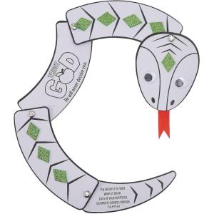 Fun Express Color Your Own Adam & Eve Jointed Snake Craft Kit – Fun DIY Craft for Kids – Ideal for Vacation Bible School 2024 & Group Activities Promotes Creativity Assorted Colors – 12 Pieces