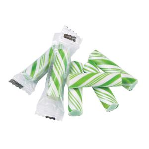Fun Express Pink Candy Canes Mini 113 Individually Wrapped Sticks – Christmas Candy Bulk for Holiday Parties, Wedding Favors & Candy Buffets | Fruity Flavor Old Fashioned Sticks 1.25 Inch(Green)