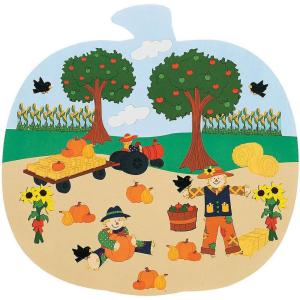 Pumpkin Patch Shaped Sticker Scene (Makes 12 Stickers) Fall Crafts