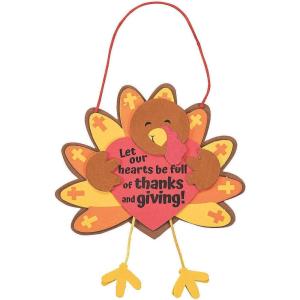 Thanks and Giving Turkey Craft Kit – Makes 12 – Crafts for Kids and Fun Home Activities