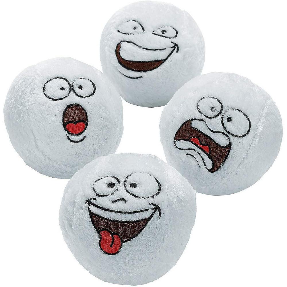 imageFun Express Fake Snowballs Indoor Snowball Fight Set  12 Plush Snow Balls with Funny Faces  Soft Winter Toys for Kids Indoor Play  Christmas Party Games ampamp Stocking Stuffers for Ages 3