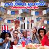 Fun Express Foil Patriotic Fringe for Fourth of July Party Decorations – 24 Ft Foil Fringe for Quick Decor – Make Your Parade Decorations with Red, White, & Blue – Durable Metallic Fringe, Quick Setup