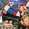 Fun Express Foil Patriotic Fringe for Fourth of July Party Decorations – 24 Ft Foil Fringe for Quick Decor – Make Your Parade Decorations with Red, White, & Blue – Durable Metallic Fringe, Quick Setup