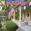 Fun Express Foil Patriotic Fringe for Fourth of July Party Decorations – 24 Ft Foil Fringe for Quick Decor – Make Your Parade Decorations with Red, White, & Blue – Durable Metallic Fringe, Quick Setup