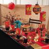 Fun Express Red Chinese Hanging Paper Lanterns – New Year Lantern Festival Party Restaurant Supplies – Home Decoration for Chinese – Birthday Wedding Lanterns Decor Kit – 6 Pieces