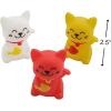 Fun Express Red, Gold & White Mini Lucky Cat Characters (Pack of 12) – Cute Vinyl Figures – Perfect Party Favors or Home Decor for New Year Celebrations