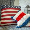 Fun Express USA Flag Outdoor Pillows (Set of 2) Fourth of July Home Decor