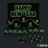Glow in the Dark New Year’s Eve Party Supplies for 25 (76 pieces total)