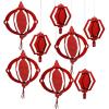 Fun Express 7 1/2″ – 11″ 3D Lunar New Year Hanging Lantern Decorations – 8 Pieces