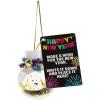 Fun Express Clear Plastic Ornaments for Crafts – 12 Fillable Ball Ornaments Kit with New Years Eve Wishing Papers | DIY Clear Ornament Balls for Holiday Decorations & Party Activities