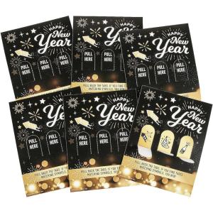 Fun Express Happy New Year Assorted Designs Cardstock Pickle Cards (24 -Card Decks) – Perfect for Holiday Parties, Decorations, and Festive Celebrations
