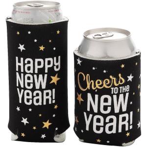 Fun Express New Year’s Eve Regular & Slim Fit Can Coolers – 12 Pc