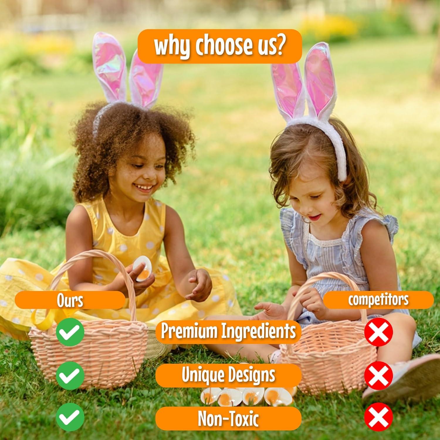 imageFun Express Easter Eggs with Slime Set of 12 Egg Yolk Slime for Prank Lovers 2 12quot Unforgettable Easter Fun