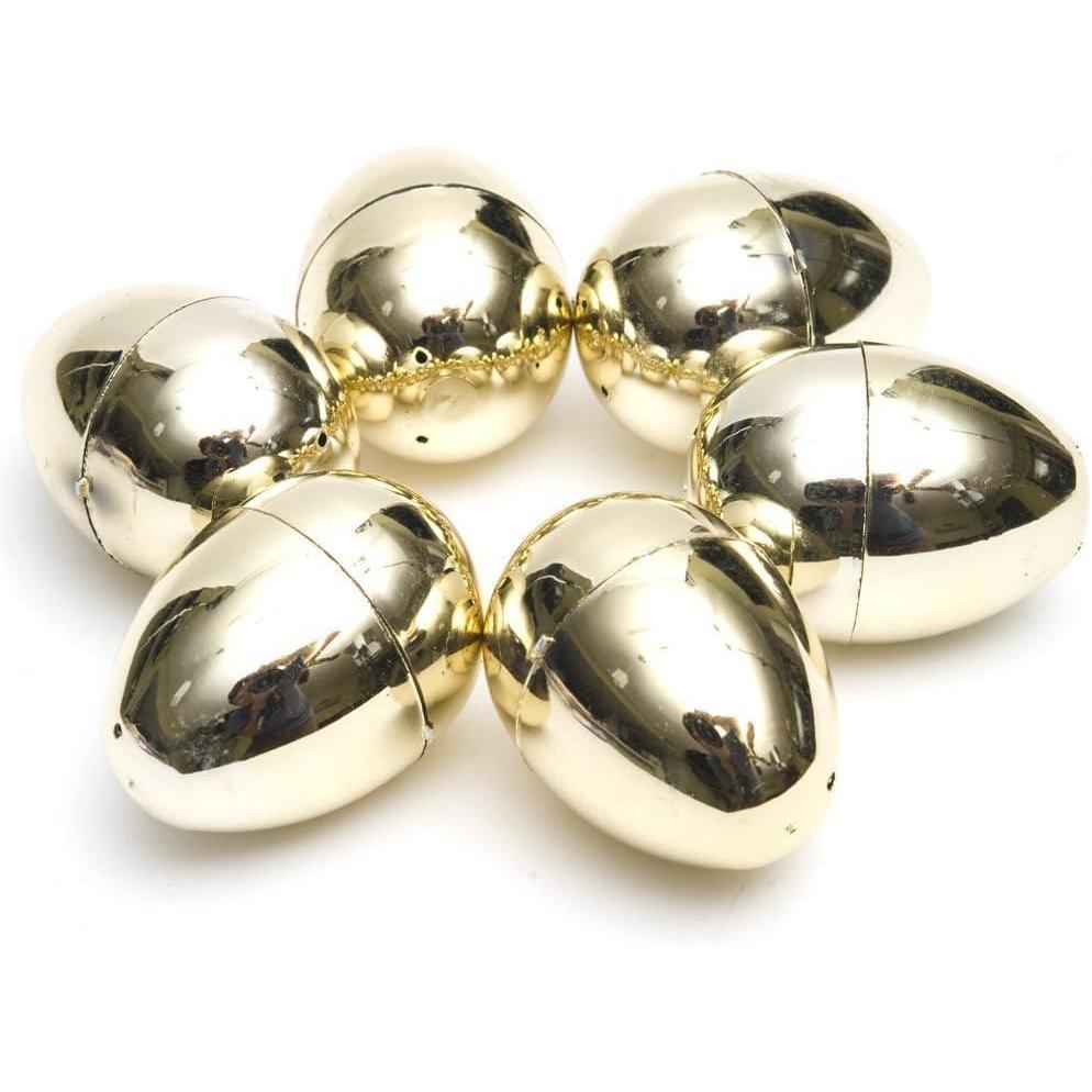 imageFun Express Golden Metallic Eggs for Easter 12 Piece Pack Party Supplies Easter Basket Stuffers