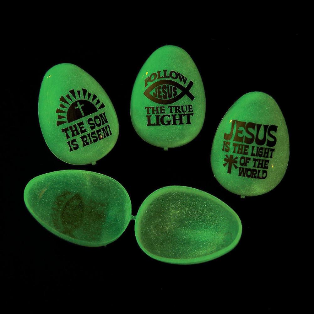 imageFun Express Jesus Is The Light Glow in the Dark Easter Eggs  Bulk set of 72  Party Supplies