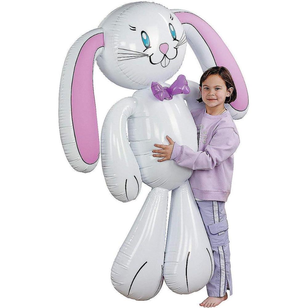 imageLarge Inflatable Bunny Over 5 Feet Tall Easter Party Decorations Novelty Toys