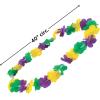 Fun Express Mardi Gras Light Up Leis – Set of 12 Flower Neclaces – Mardi Gras Party Supplies