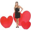 Fun Express Valentine’s Day Photo Booth Props – Large Heart Cardboard Stand Ups Set of 3 Sizes (24″, 36″, 46″) | Premium Party Decorations & Backdrop for Professional Photography & Events