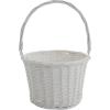 White Easter Basket, Woven Wood, 12″ Wide, Great For Easter Decor and Baskets